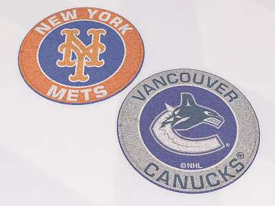 New York Mets And Vancouver Canucks NHL Sports Team Logos Design Collection 3d model