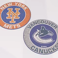 New York Mets And Vancouver Canucks NHL Sports Team Logos Design Collection