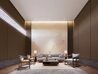New Chinese-style private room 3d model