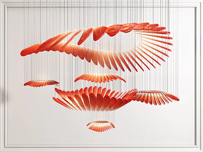 Modern shaped chandelier art chandelier 3d model