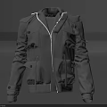 Utility Casual Jacket With Multiple Pockets Zipper Closure And Functional Design For Everyday Outdoor Use 3d model