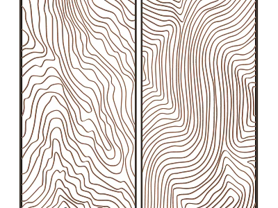 Modern Wooden Partition Featuring Wavy Lines Wood Grain Pattern For Interior Design 3d model