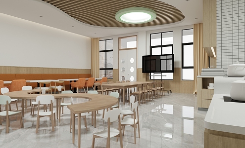 Student Cooking Room Dining Room 3d model