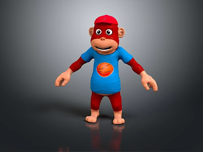 Monkey Cartoon Monkey Anime Monkey Stylized Monkey Fantasy Style Monkey Toy 3d model