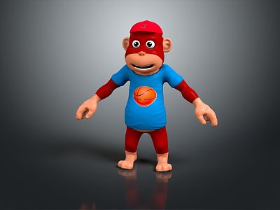 Monkey Cartoon Monkey Anime Monkey Stylized Monkey Fantasy Style Monkey Toy 3d model