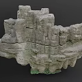 Stone Scan Stone Block Rock Reef Boulder Cliff Terrain 3d model