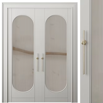 French double door glass door glass double door Changhong glass door kitchen glass door entrance glass door balcony 3d model