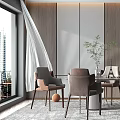 Modern Dining Table and Chair Combination 3d model