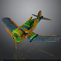 Artistic Colorful Spacecraft Model Featuring Intricate Patterns And Propeller