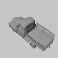 Vintage Rusted Green Truck With Weathered Exterior And Wooden Bed