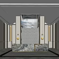 Modern Hall Lobby 3d model