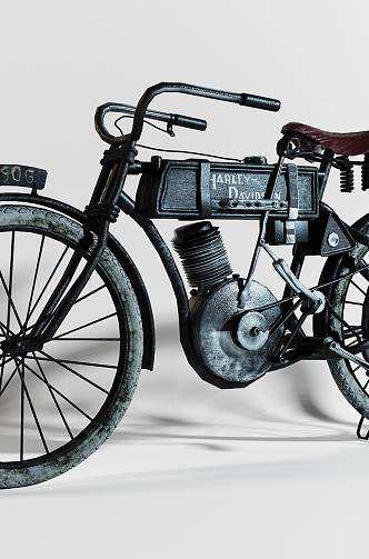 Modern Bicycle Vintage Bicycle 3d model