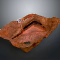 Archaeological Site Square Pit Structure With Red Soil And Measurement Markers