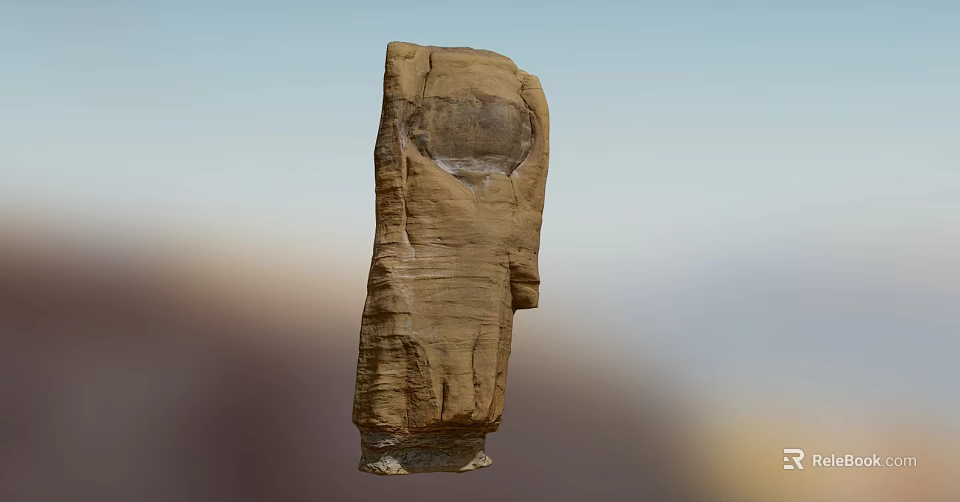 Natural Stone Wood Combined Sculpture With Unique Texture And Abstract Design 3d model 