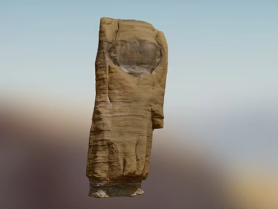 Natural Stone Wood Combined Sculpture With Unique Texture And Abstract Design 3d model