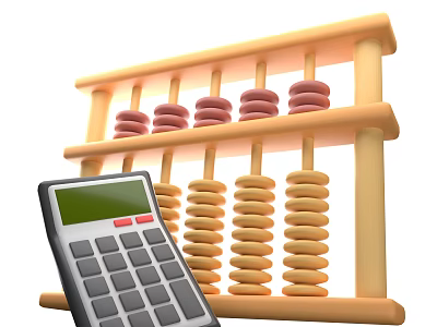 Smart Machine Calculator Enhancing Traditional Abacus for Efficient Computing Tasks 3d model