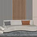 Modern Multiplayer Sofa Shaped Sofa 3d model