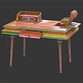 Elegant Classic Wooden Writing Desk With Drawers And Storage Compartments