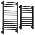 Modern Black Bathroom Towel Rack Wall Mounted With Multiple Bars Design 3d model