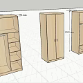 Wooden Wardrobes With Various Designs Shelves Doors And Compartments For Home Interior