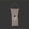 Modern Hanging Decoration Silk Knot Rim Tassel Lace Hanging Basket Rope Knot Braided 3d model