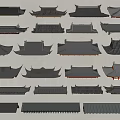 Chinese-style Eaves Ancient Architecture Eaves Line Eaves Tile Architecture Roof Style Architectural Components 3d model