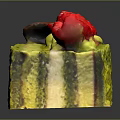 Matcha Layer Cake With Strawberries And Pistachios On Top