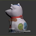 Colorful Cow Shaped Toy Car With Red Collar And Cookie Badge