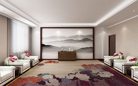 New Chinese Reception Room Reception Room 3d model