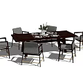 Modern Dining Table and Chair Combination Dining Table and Chair 3d model