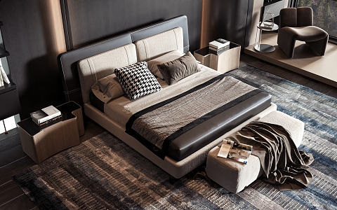 Style Commodity Bed 3d model