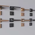 Door handle door lock 3d model