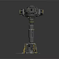 Advanced Mechanical Device Featuring Camera Lens Cylindrical Structure And Yellow Support Components
