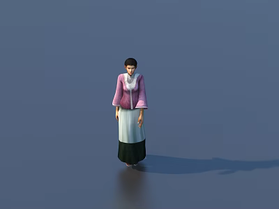 Ancient Character Game Character Game Role Toy Hand Cartoon Animation 3d model