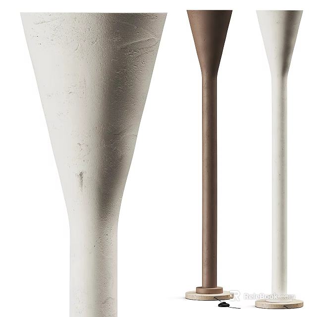 Modern Floor Lamps With White And Brown Sleek Design For Home Decor 3d model 