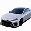 White Modern Sedan With Sleek Body Design And Black Wheels