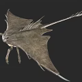 Prehistoric Flying Animal With Large Wings Long Tail And Sharp Claws