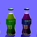 Colorful Bottled Beverages With Vibrant Orange Purple Green And Brown Labels