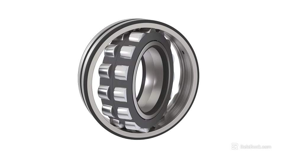 High Precision Hardware Tools Roller Bearing with Inner and Outer Rings and Durable Rollers 3d model