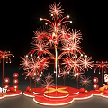 New Year's Meichen Christmas Tree Spring Year of the Snake Yuanbao Fireworks Lantern with Meichen Device 3d model