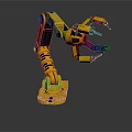 Yellow Industrial Robotic Arm Mechanical Equipment With Articulated Joints And Grippers