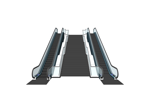 Modern Elevator Mall Escalator 3d model