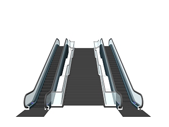 Modern Elevator Mall Escalator 3d model