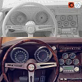 Classic Orange Chevrolet Corvette Sports Car Exterior Design With Vintage Styling