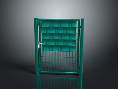 industrial door industrial entrance industrial metal door metal industrial door steel gate big iron gate 3d model