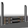 Modern Home Theater Speaker System With Floorstanding And Wooden Bookshelf Speakers