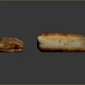 Assorted Savory Food Items Including Fried Patty Pancake Roll and Sauced Bun