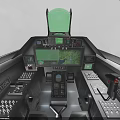 Advanced Modern Stealth Fighter Jet Flying High in Clouds With Visible Cockpit and Gray Body