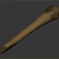 Handcrafted Solid Wooden Mallet With Round Head And Square Base Natural Texture Surface