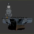 Aircraft Carrier Military Ship Model With Flight Deck And Naval Weapon System